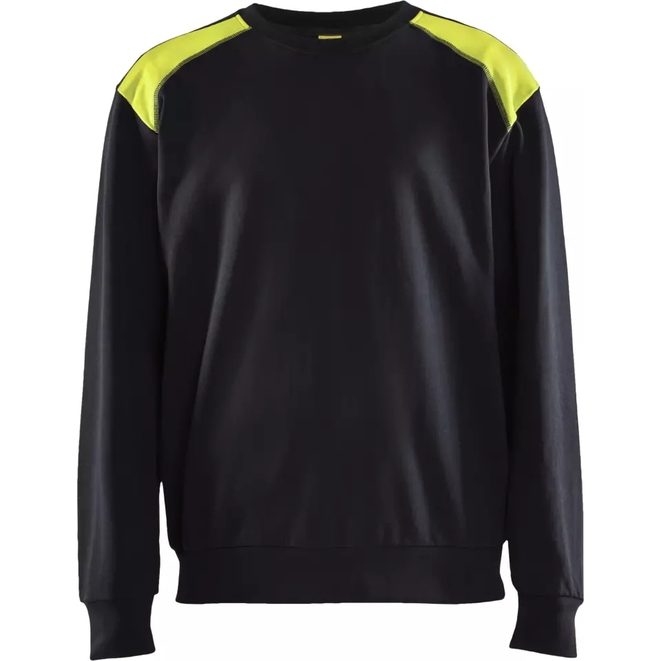 Blaklader 358011589933, Sweatshirt, Black/Yellow