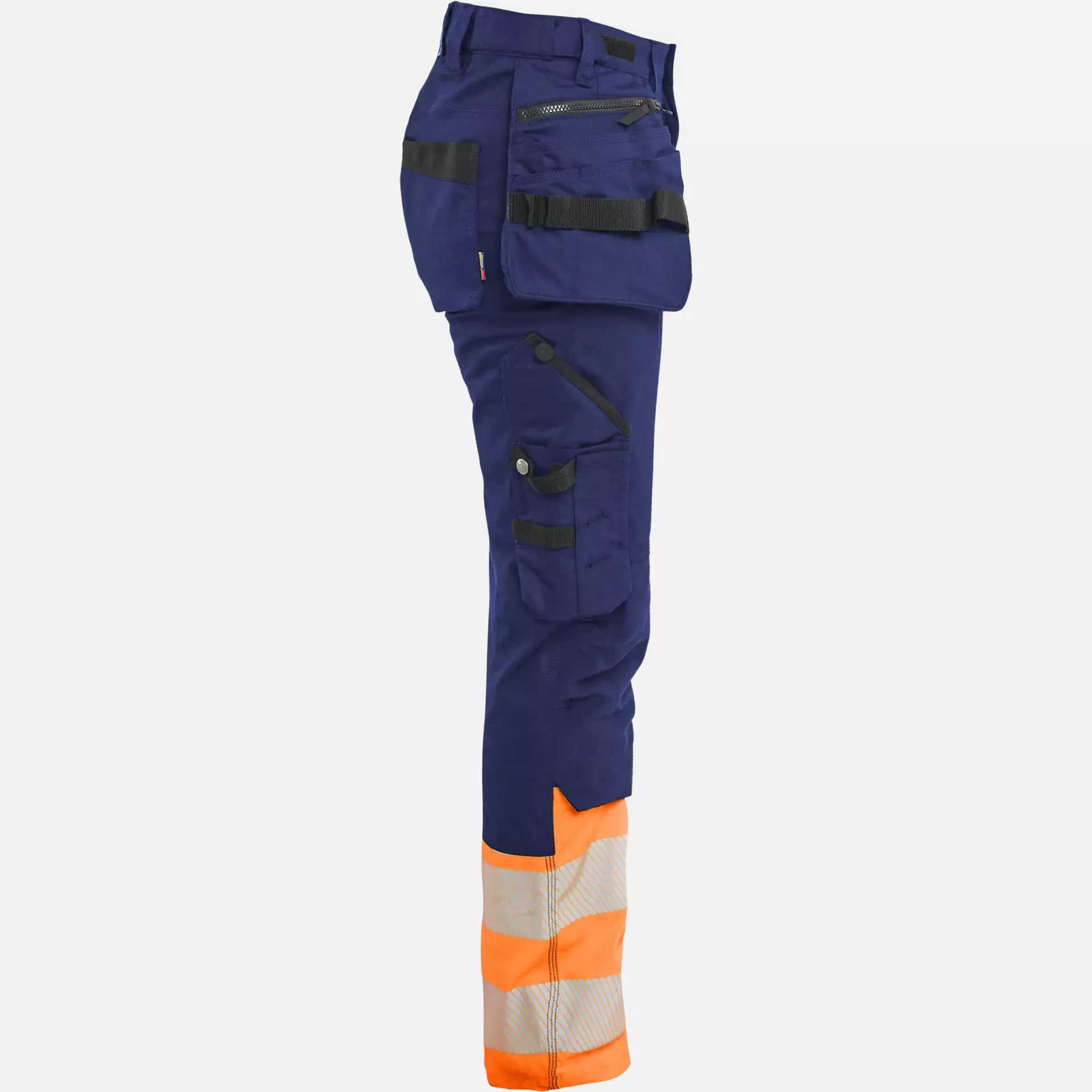 Blaklader 703011498953, High Vis Ladies Stretch Trousers, Navy/Orange, image 2