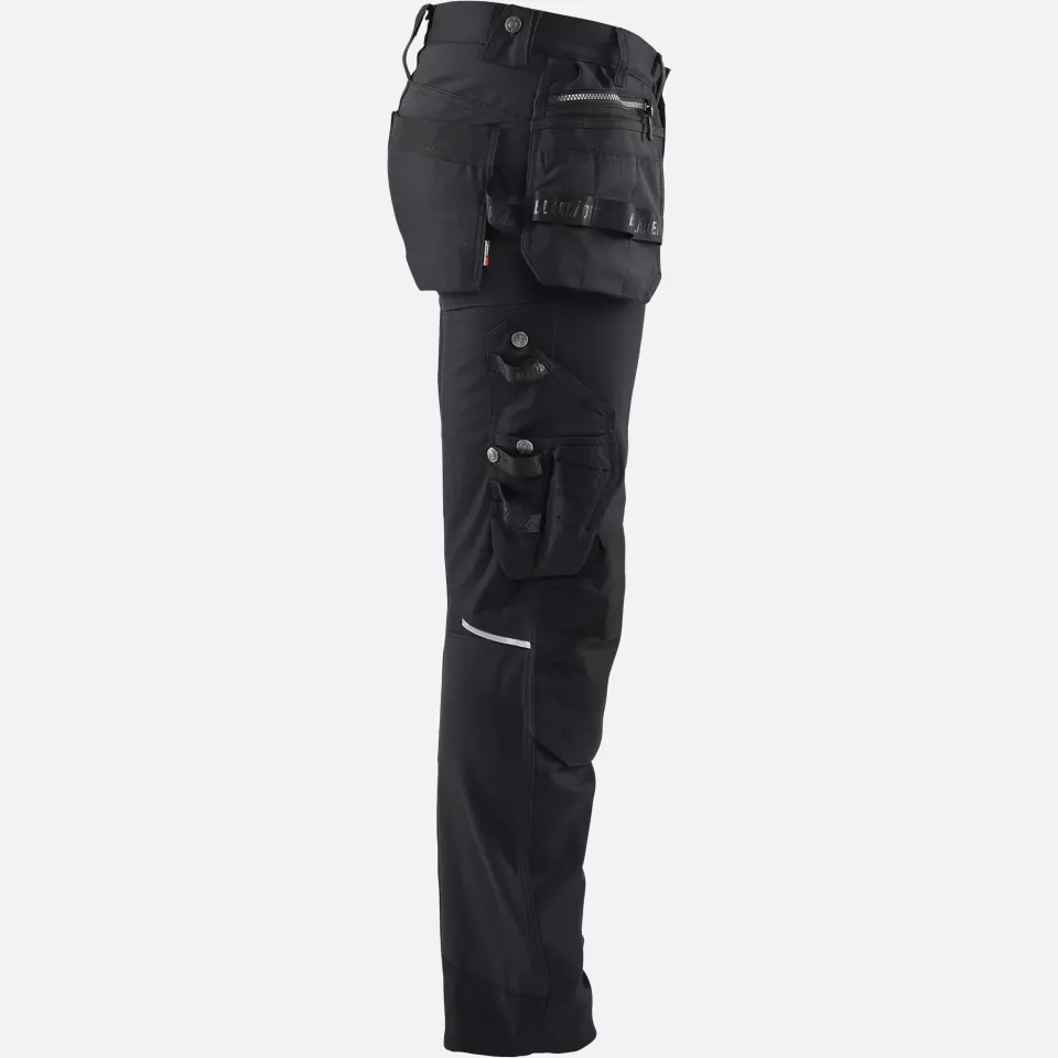 Blaklader 179013709999, Stretch Craftsman Work Trousers, Black/Black, image 2, gallery thumbnail