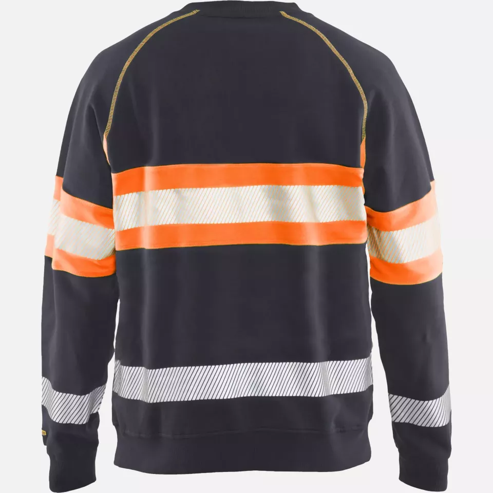 Blaklader 335911589653, High Vis Sweatshirt, Medium Grey/Orange, image 4, gallery thumbnail