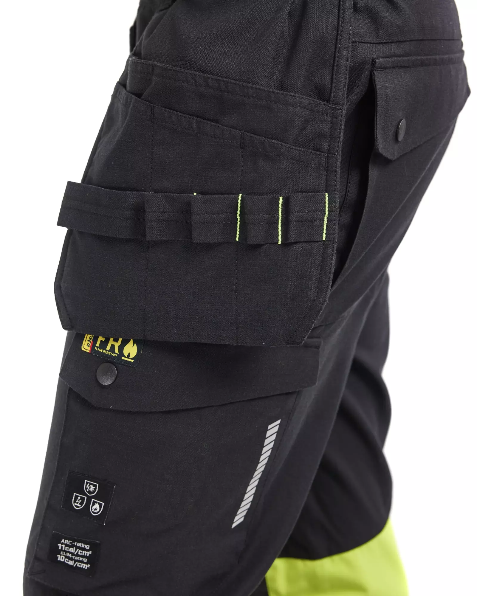 Blaklader 710815129933, Damen Handwerker Arbeitshose, Schwarz/Gelb, image 6