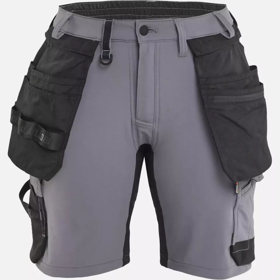 Blaklader 712416459699, Women's 4-Way Stretch Craftsman Shorts, Medium Grey/Black, image 1, gallery thumbnail