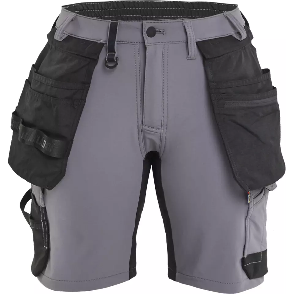Blaklader 712416459699, Women's 4-Way Stretch Craftsman Shorts, Medium Grey/Black