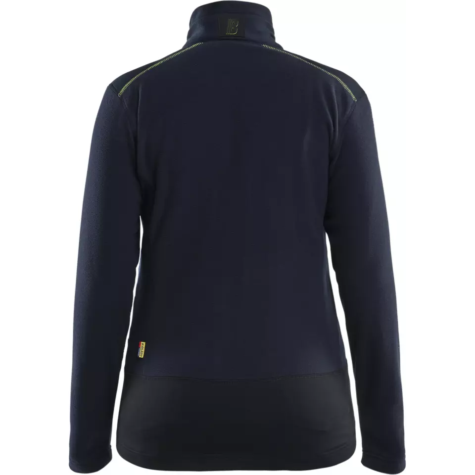 Blaklader 476610108633, Damen Microfleece-Jacke, Dunkel Marineblau/Gelb, image 4, gallery thumbnail