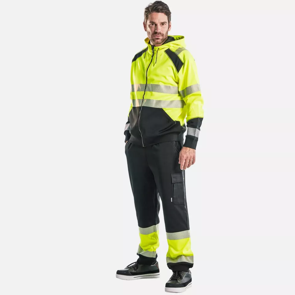 Blaklader 354625283399, High Vis Hooded Sweatshirt, Yellow/Black, image 5, gallery thumbnail