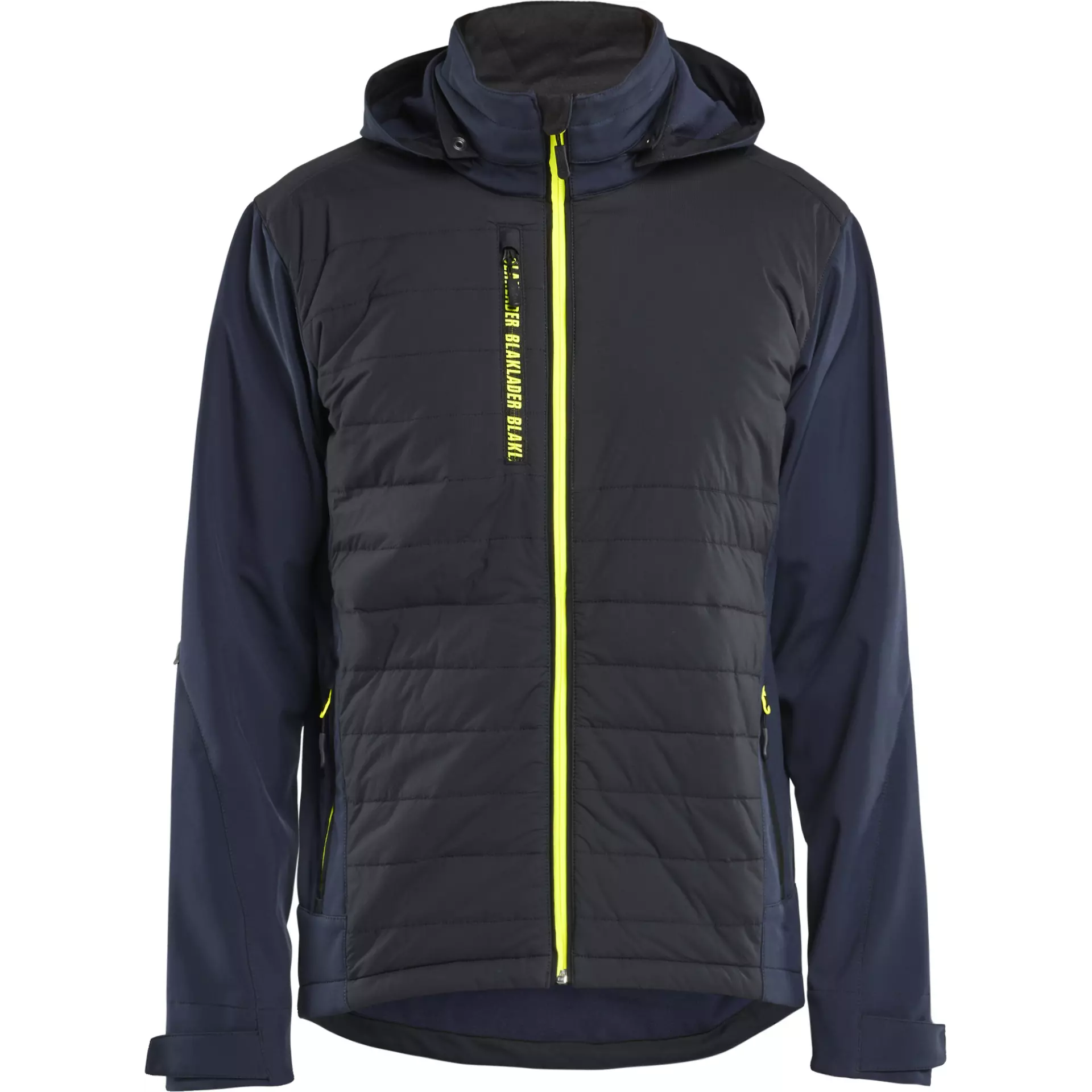 Blåkläder 474325138633, Hybrid Jacket, Dark Navy/Yellow