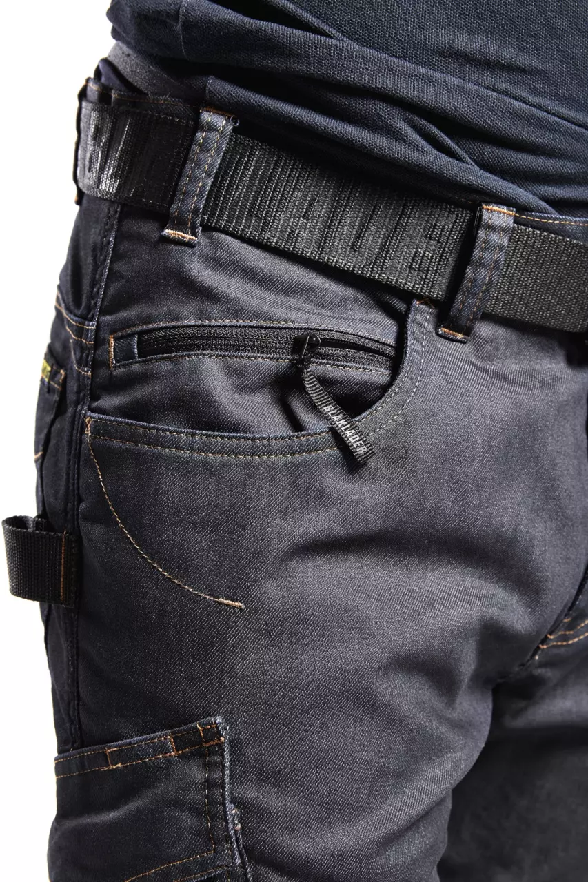 Blaklader 149711418999, Denim Stretch Work Trousers, Navy/Black, image 9, gallery thumbnail