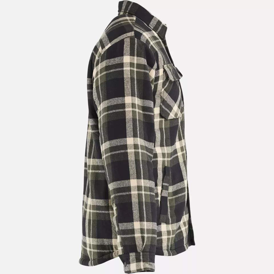 Blaklader 470411684298, Pile Lined Flannel Shirt, Forest Green/Black, image 2, gallery thumbnail