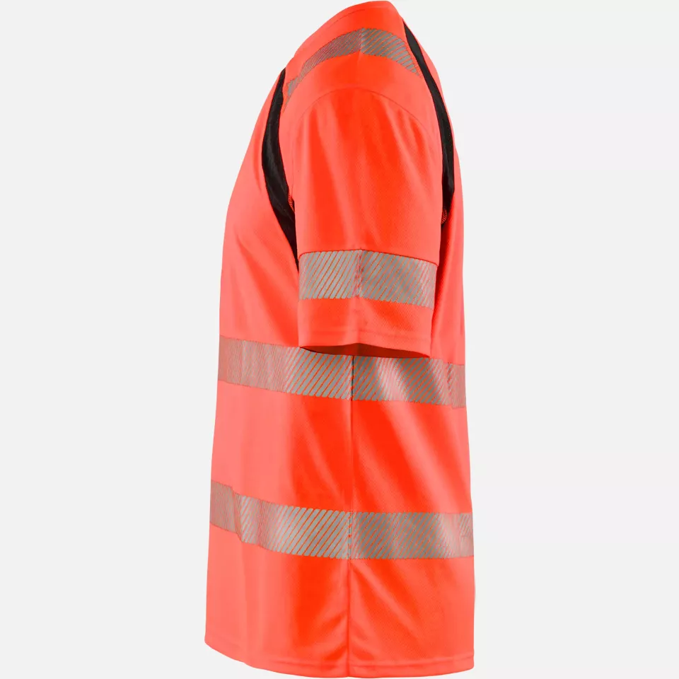 Blaklader 339710135599, High Vis UV Protection T-Shirt, Red/Black, image 3, gallery thumbnail