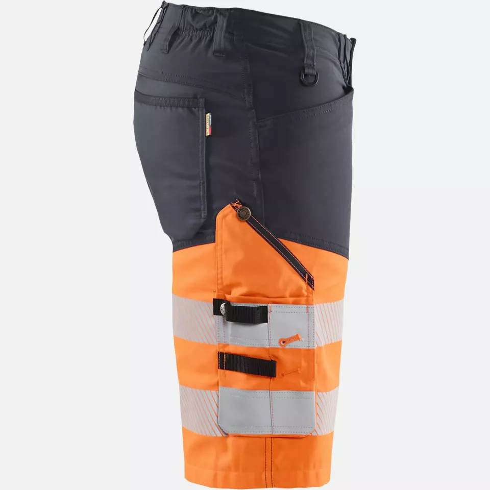 Blaklader 154118119653, High Vis Stretch Shorts, Medium Grey/Orange, image 2, gallery thumbnail