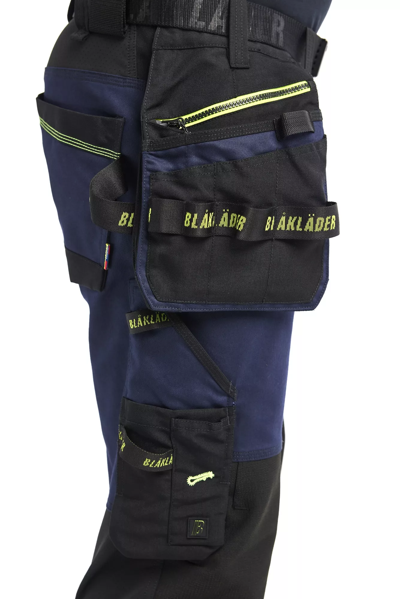 Blaklader 197011498633, STRIKER Craftsman Work Trousers with Stretch, Dark Navy/High Vis Yellow, image 11