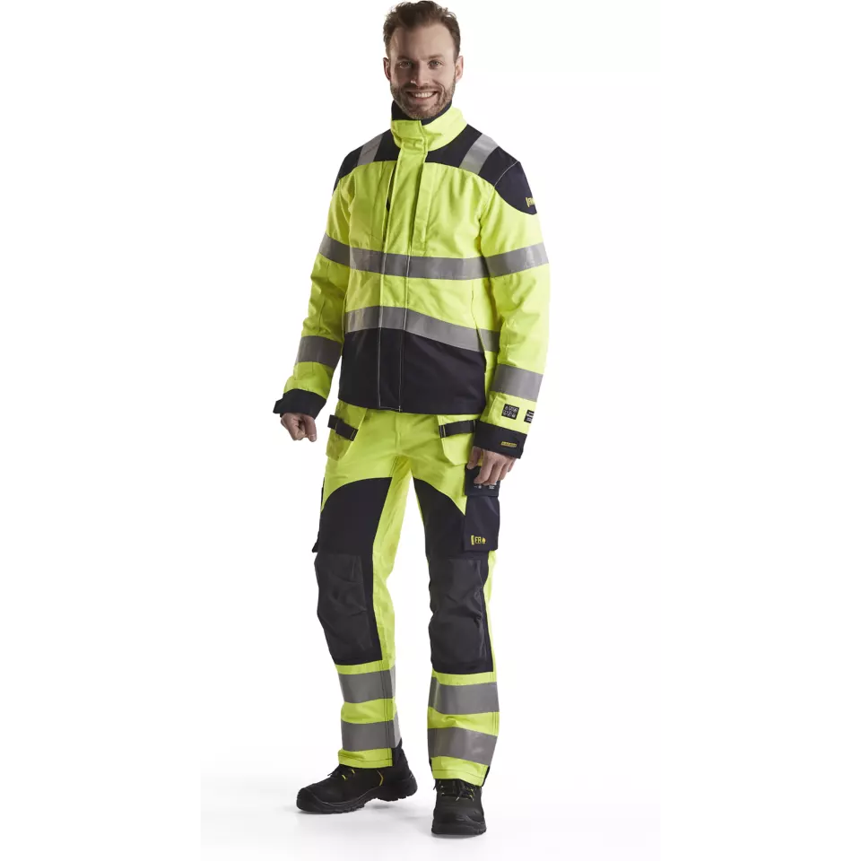 Blåkläder 158915123389, Multinorm Work Trousers, Yellow/Navy Blue, image 5, gallery thumbnail