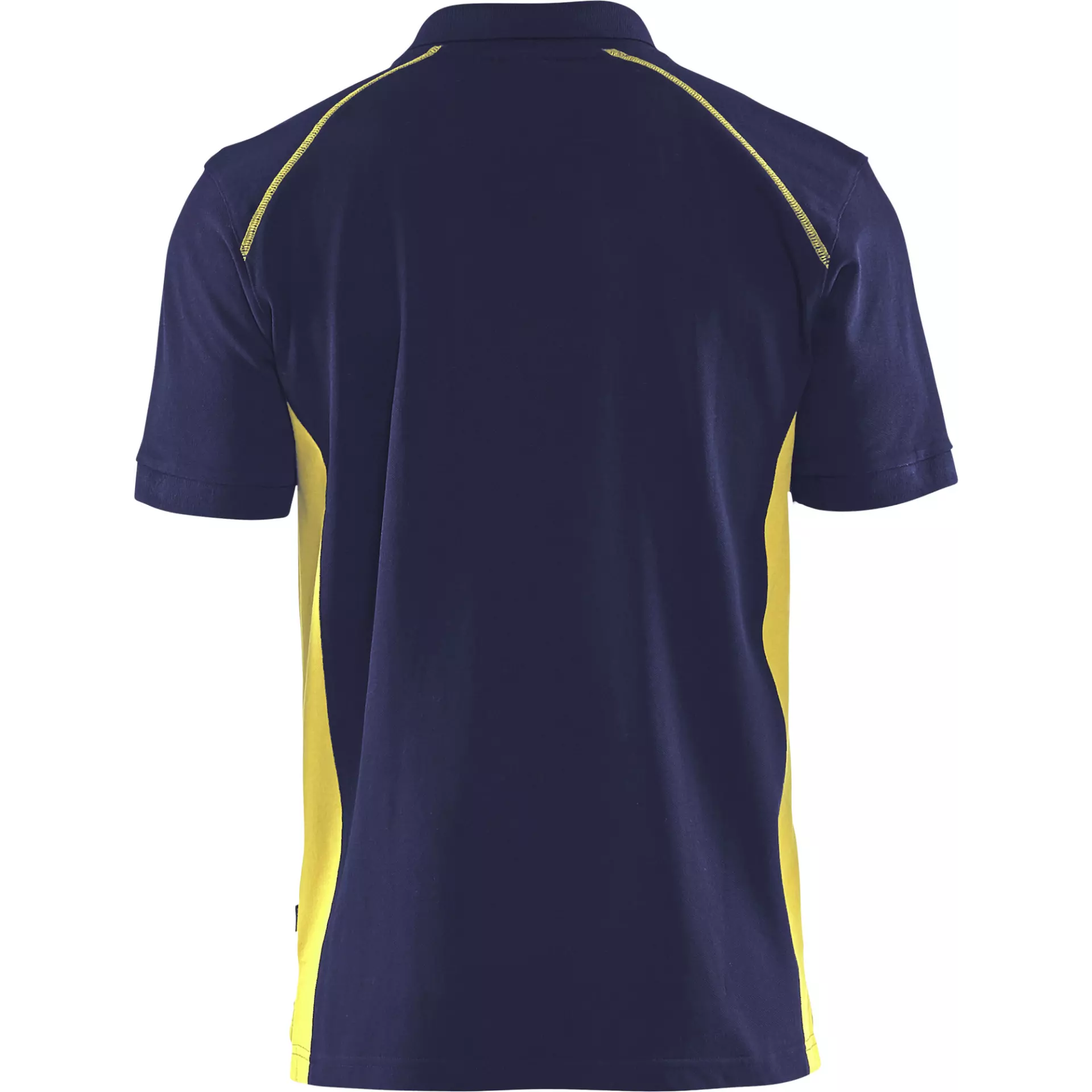 Blaklader 332410508933, Polo Shirt, Navy Blue/ Yellow, image 4