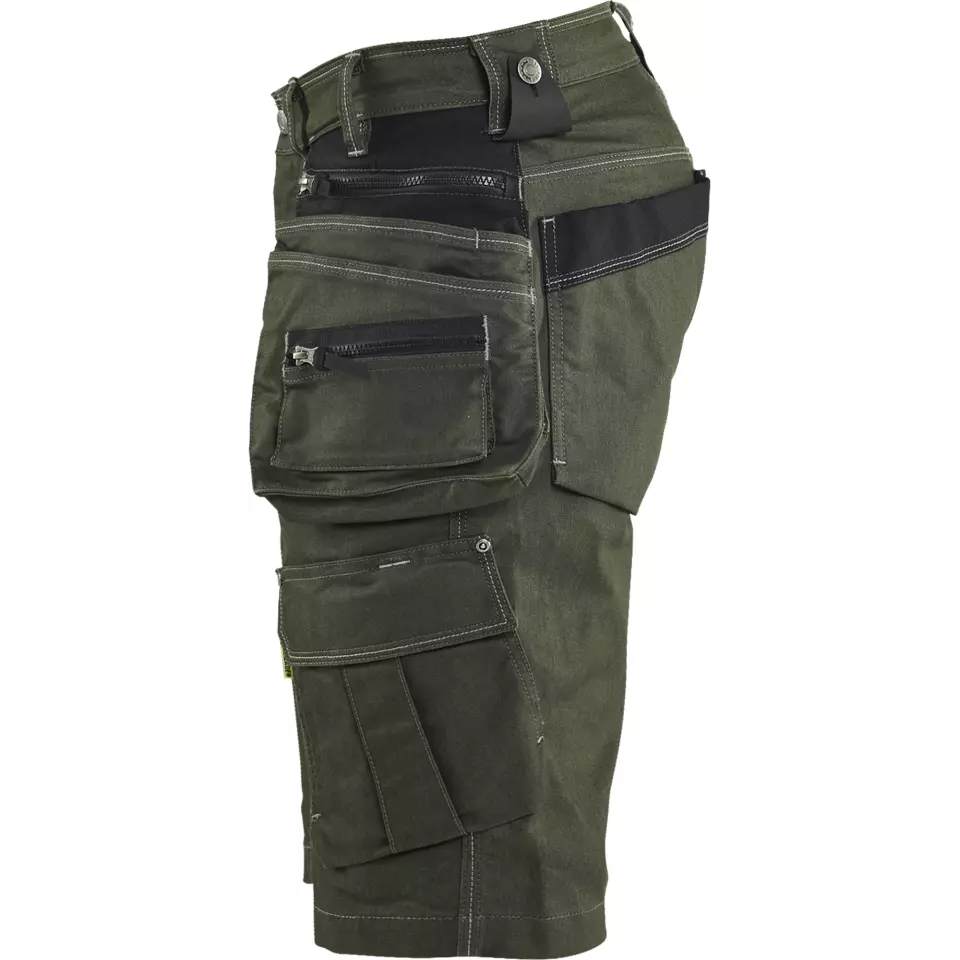 Blaklader 199211414298, X1900 Stretch Craftsman Shorts, Forest Green/Black, image 3, gallery thumbnail