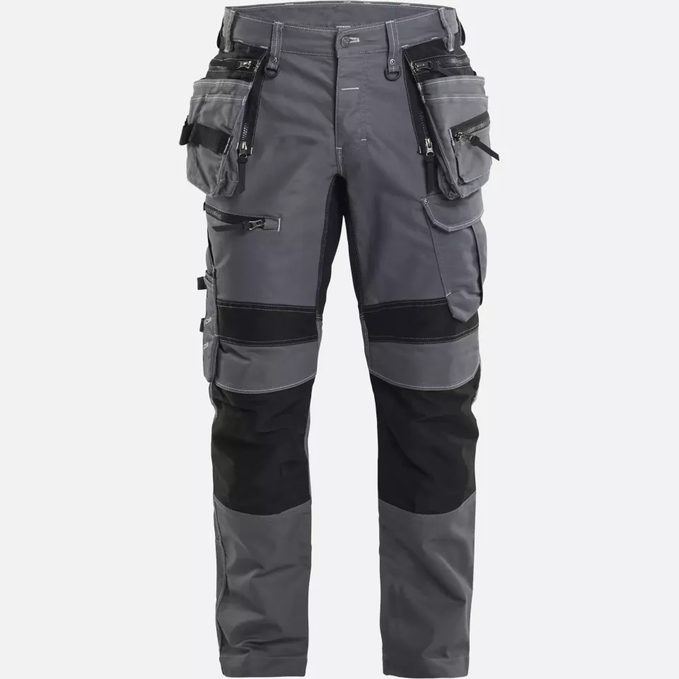 Blaklader 199011419699, X1900 Stretch Craftsman Work Trousers, Medium Grey/Black, image 1, gallery thumbnail