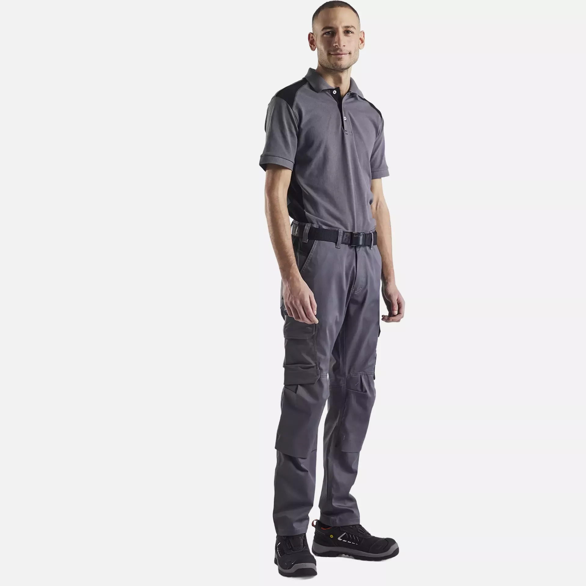 Blaklader 144818329699, Industrie Stretch Arbeitshose mit Kniepolstertaschen, Mittelgrau/Schwarz, image 5