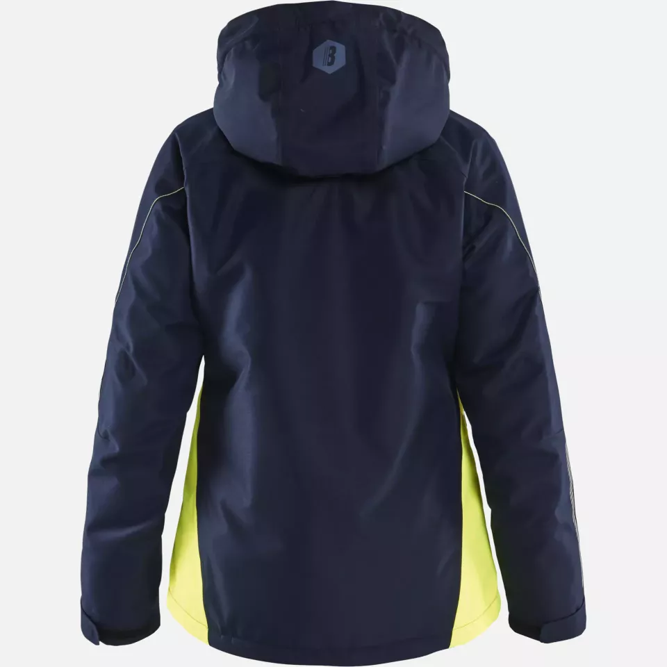 Blaklader 497219778633, Ladies Lined Lightweight Winter Jacket, Dark Navy/Yellow, image 4, gallery thumbnail