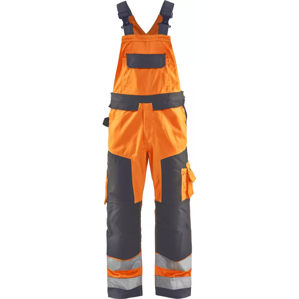 Blaklader 266018115396, High Vis Bib and Brace, Orange/Medium Grey, image 1, gallery thumbnail
