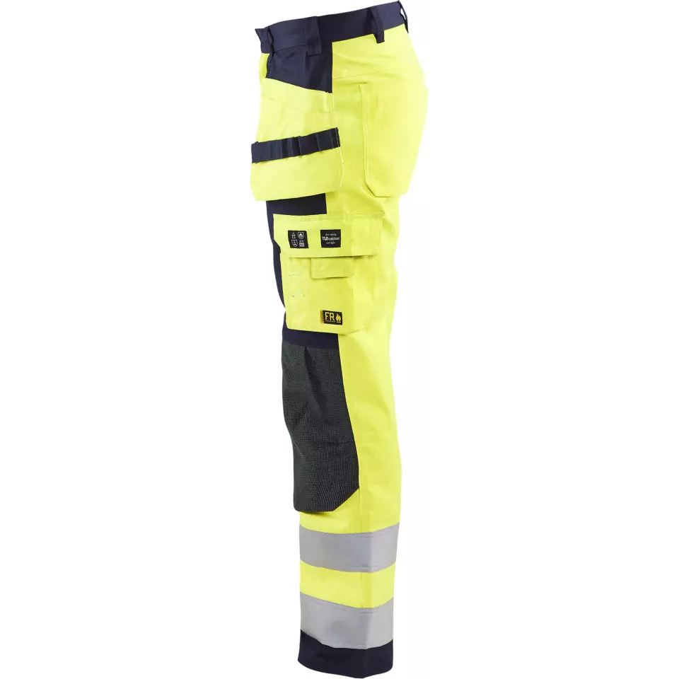 Blåkläder 157915143389, Multinorm Craftsman Work Pants, Yellow/Navy Blue, image 3, gallery thumbnail