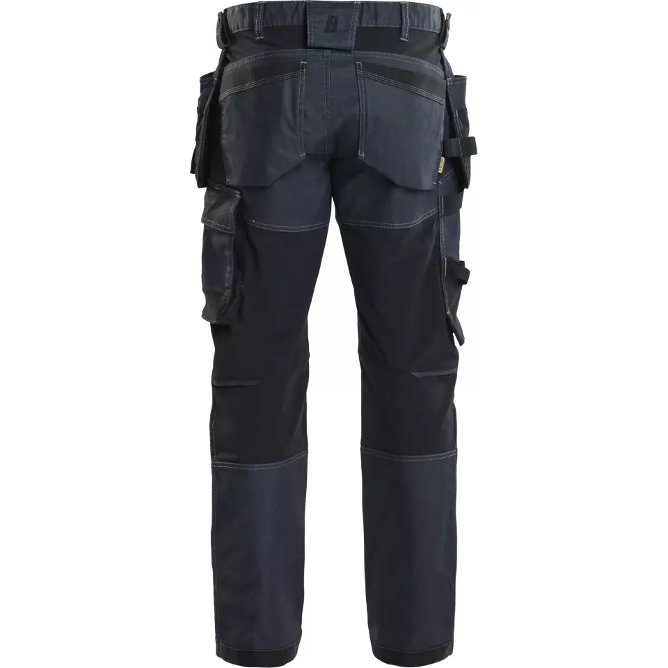 Blaklader 175011418999, Stretch Denim Craftsman Work Trousers, Navy Blue/Black, image 4, gallery thumbnail