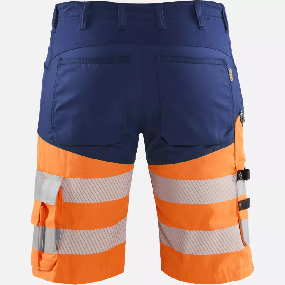 Blaklader 154118118953, High Vis Stretch Shorts, Navy Blue/Orange, image 4, gallery thumbnail