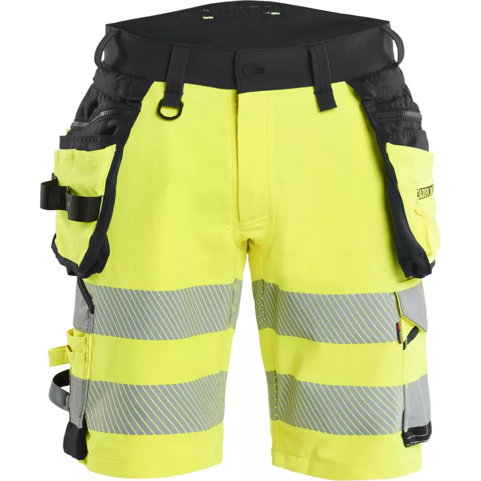 Blaklader 112016483399, High Vis 4-Way Stretch Shorts, Yellow/Black, image 1, gallery thumbnail