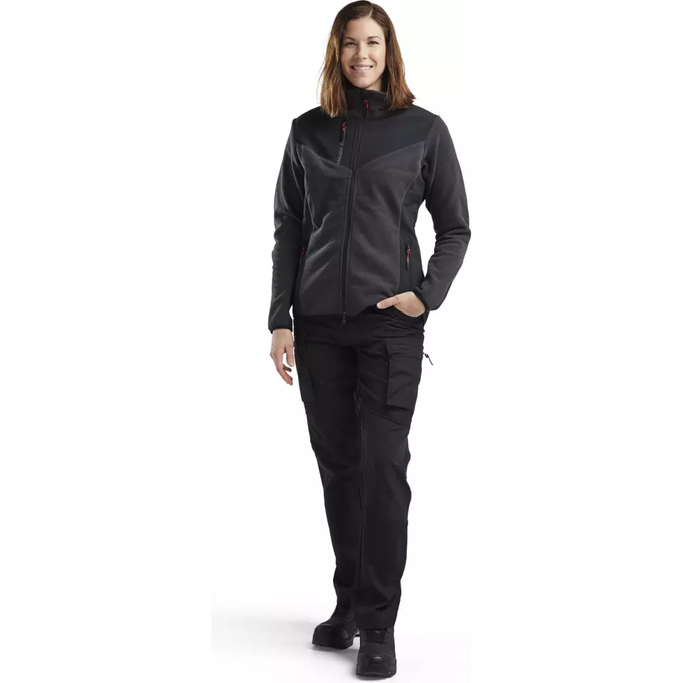 Blåkläder 594325369799, Women's Softshell Knitted Jacket, Dark Grey/Black, image 5, gallery thumbnail
