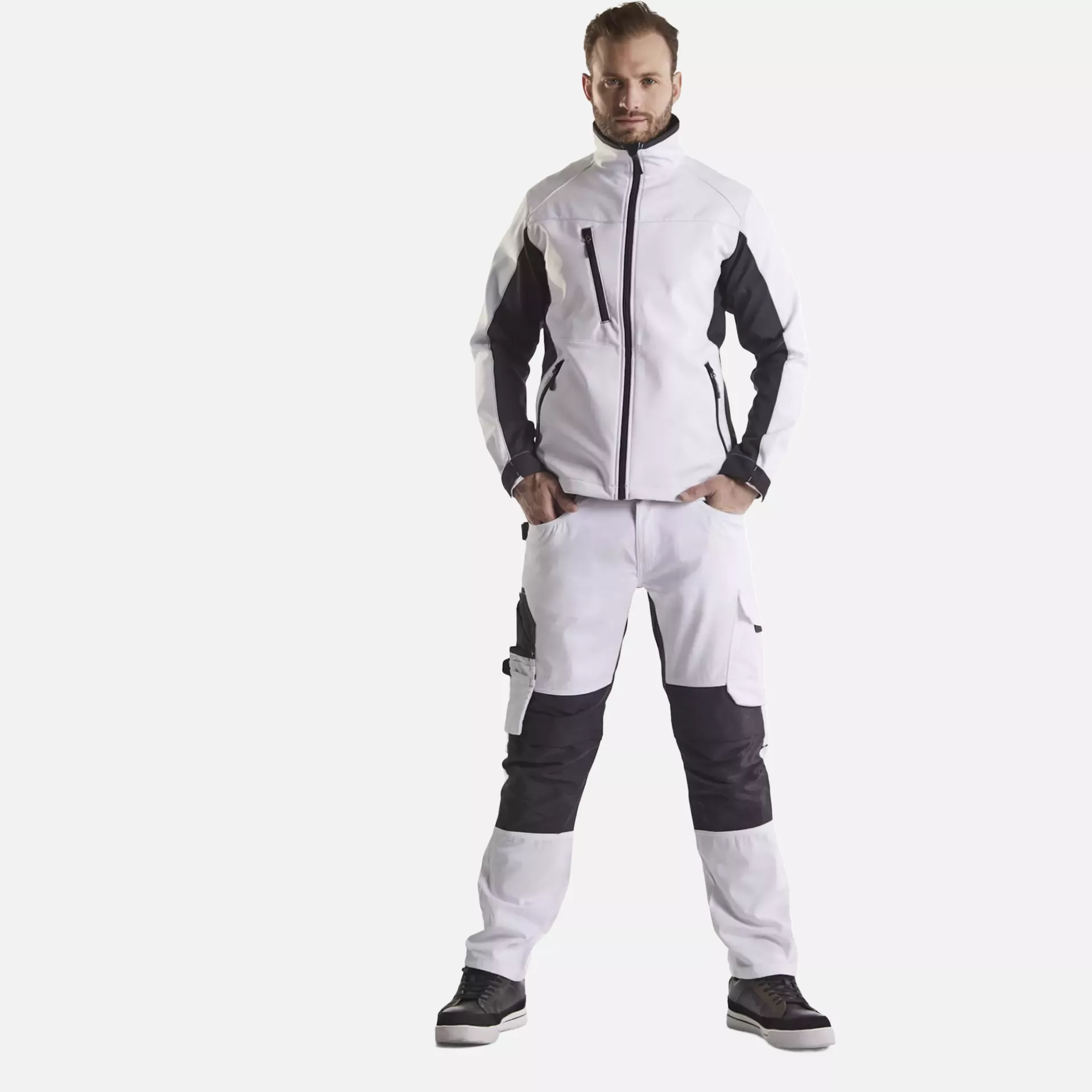 Blaklader 495025161098, Softshell Jacket, White/Dark Grey, image 5