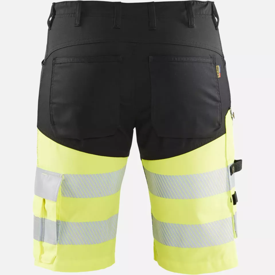 Blaklader 154118119933, High Vis Stretch Shorts, Black/Yellow, image 4, gallery thumbnail