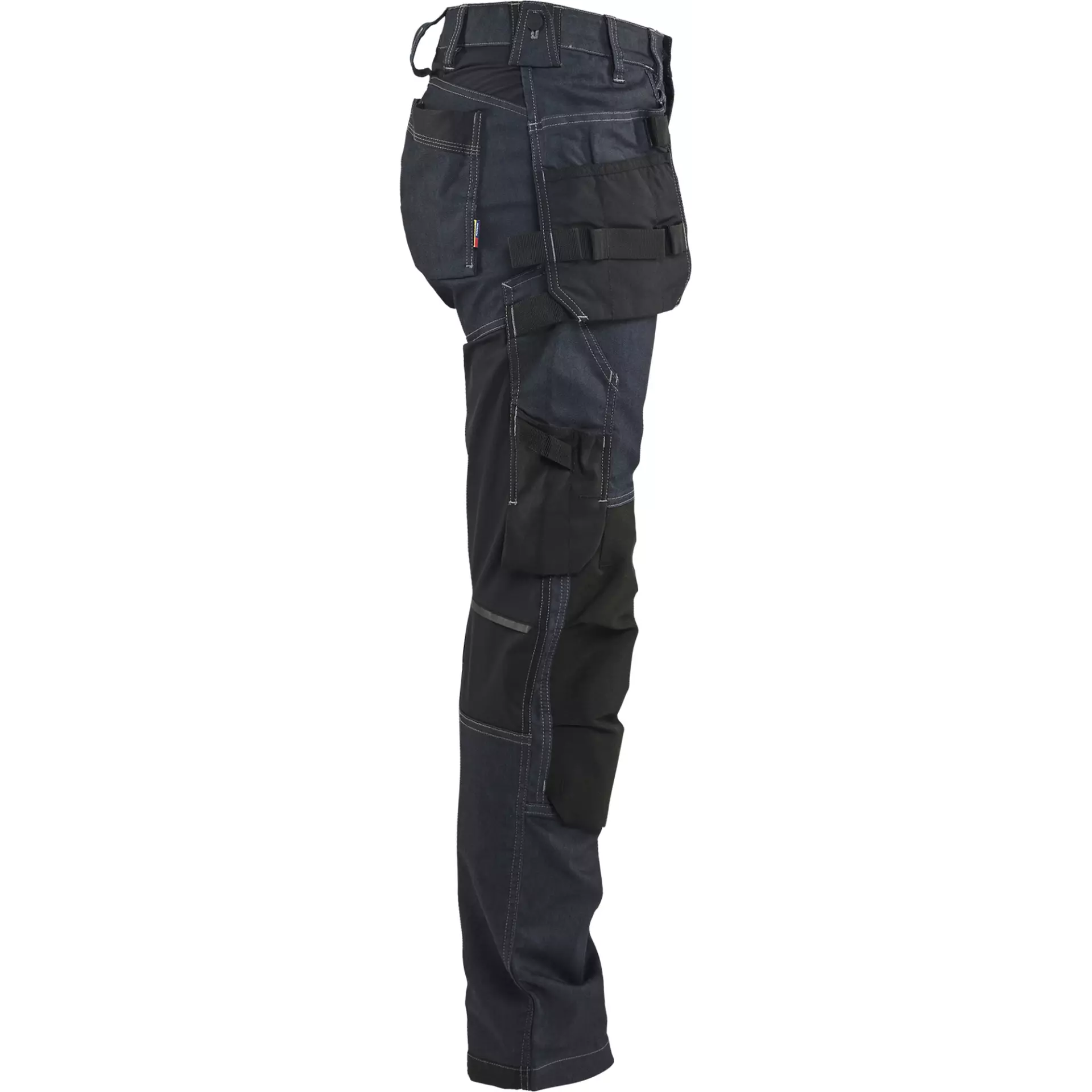 Blaklader 713211418999, Ladies' Stretch Denim Craftsman Work Trousers, Navy Blue/Black, image 2