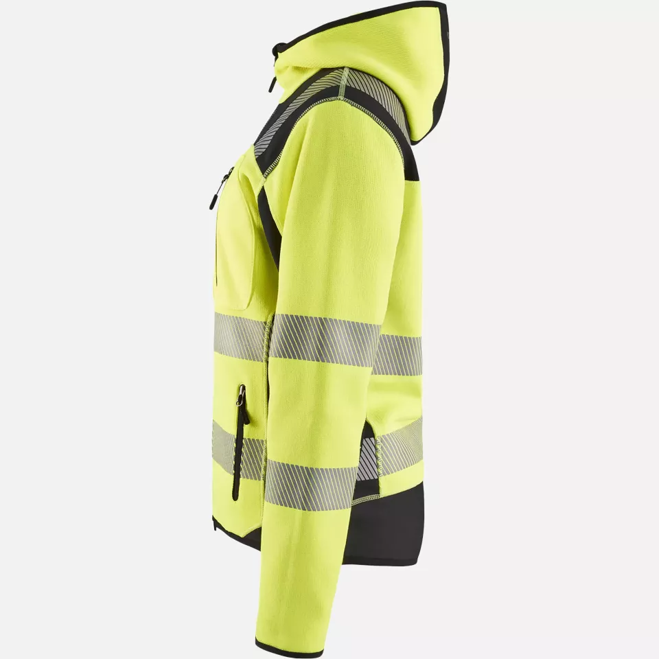 Blaklader 496721203399, High Vis Ladies Knitted Jacket, Yellow/Black, image 3, gallery thumbnail