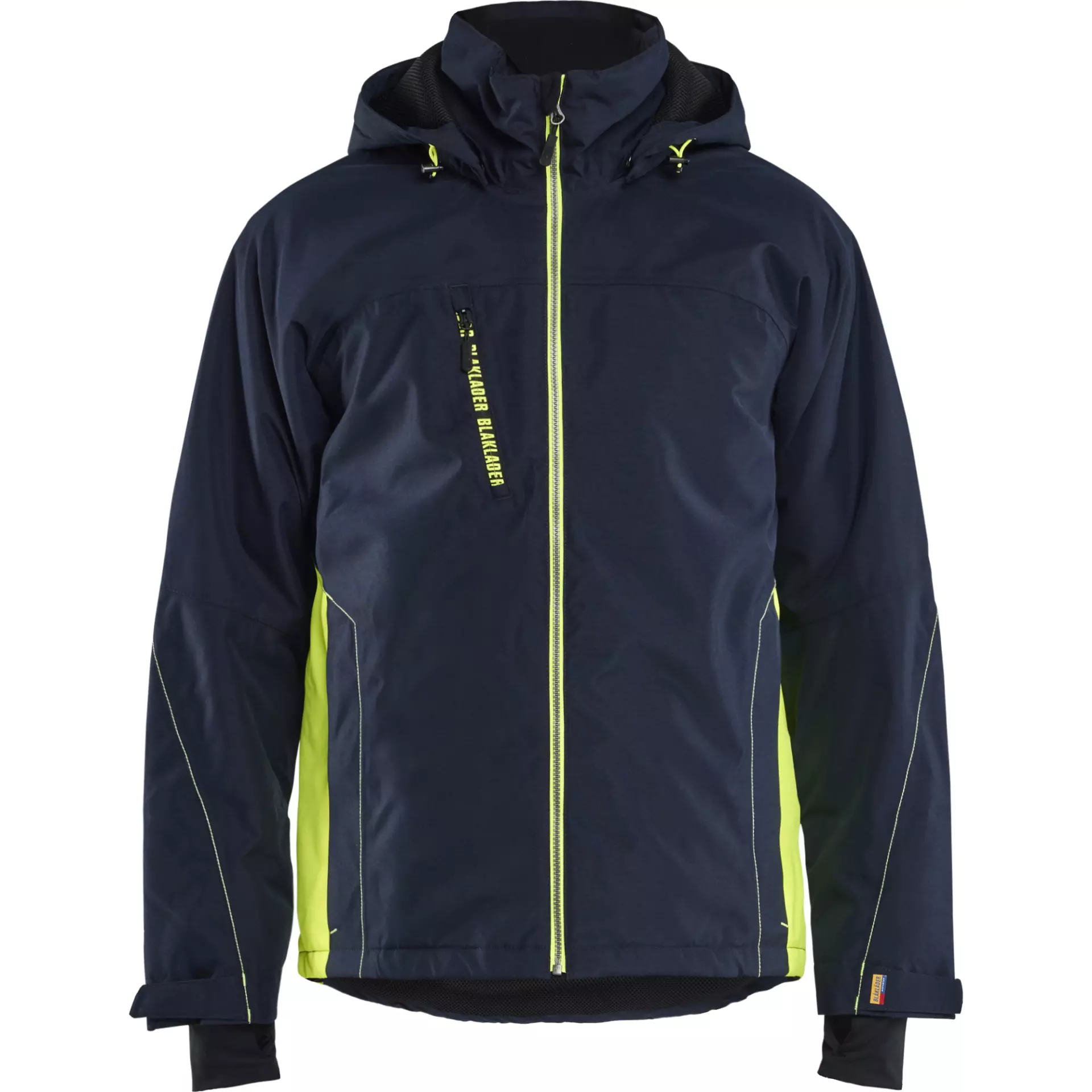 Blaklader 489019778633, Lined Lightweight Winter Jacket, Dark Navy/Yellow