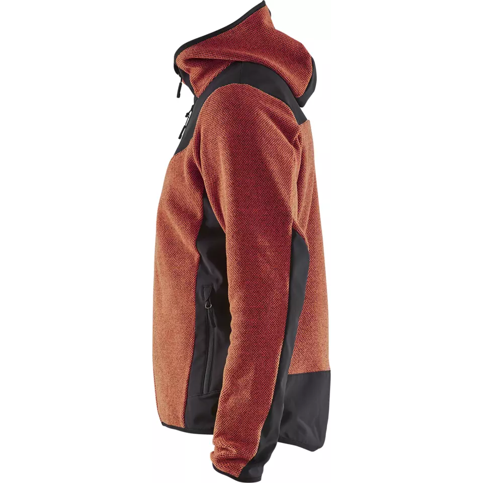 Blåkläder 594025365999, Softshell Knit Jacket, Rust Red/Black, image 3, gallery thumbnail