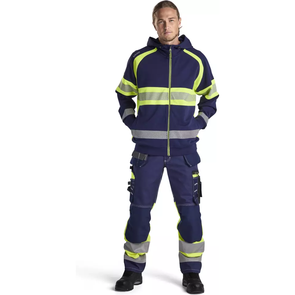 Blaklader 355211588933, High Vis Kapuzenjacke, Marineblau/ Gelb, image 5, gallery thumbnail