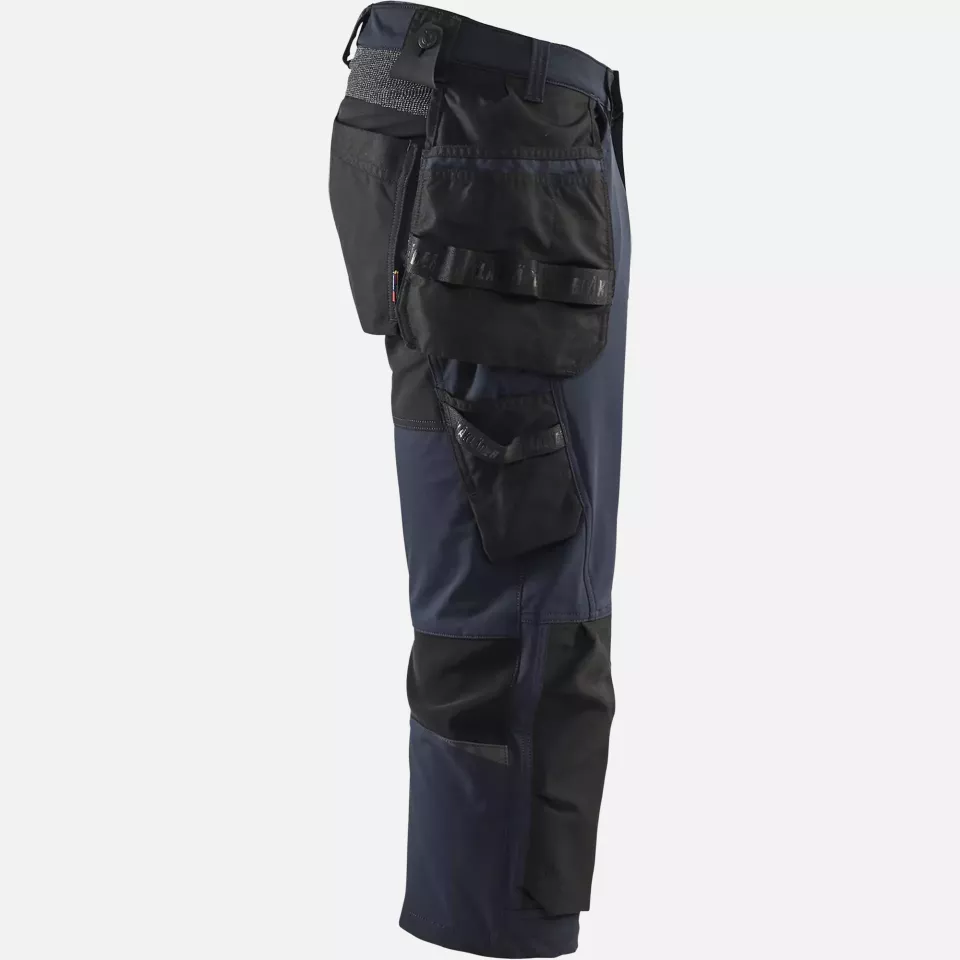 Blaklader 152116458699, 4-Way Stretch Craftsman Pirate Trousers, Dark Navy/Black, image 2, gallery thumbnail