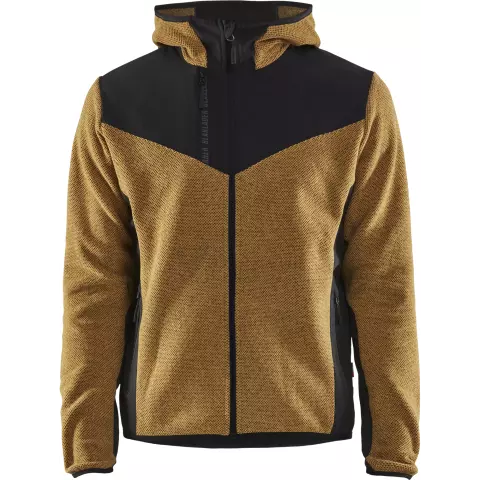 Blåkläder Softshell Knitted Jacket, Honey Gold/Black