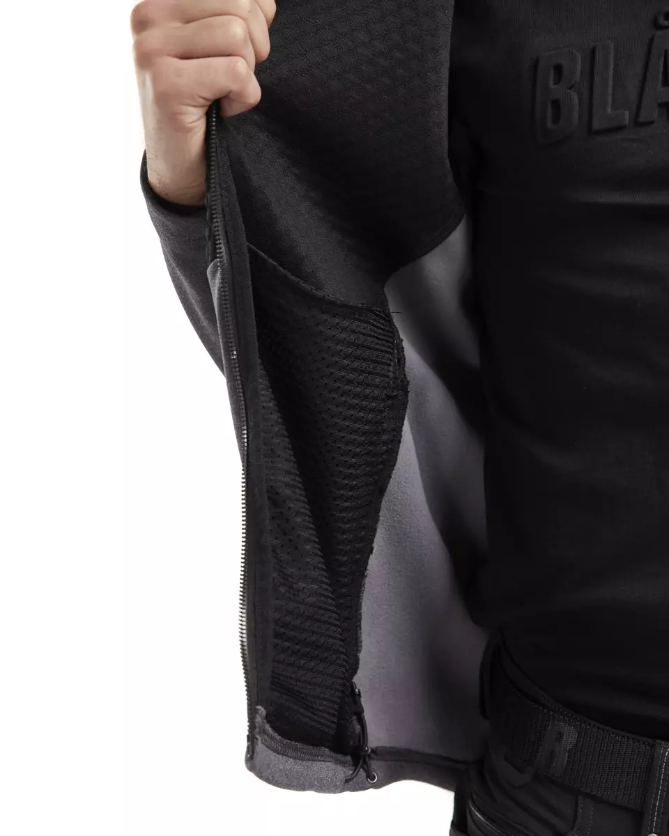 Blaklader 354025339991, Hooded Sweatshirt with Zip, Black Melange, image 8, gallery thumbnail