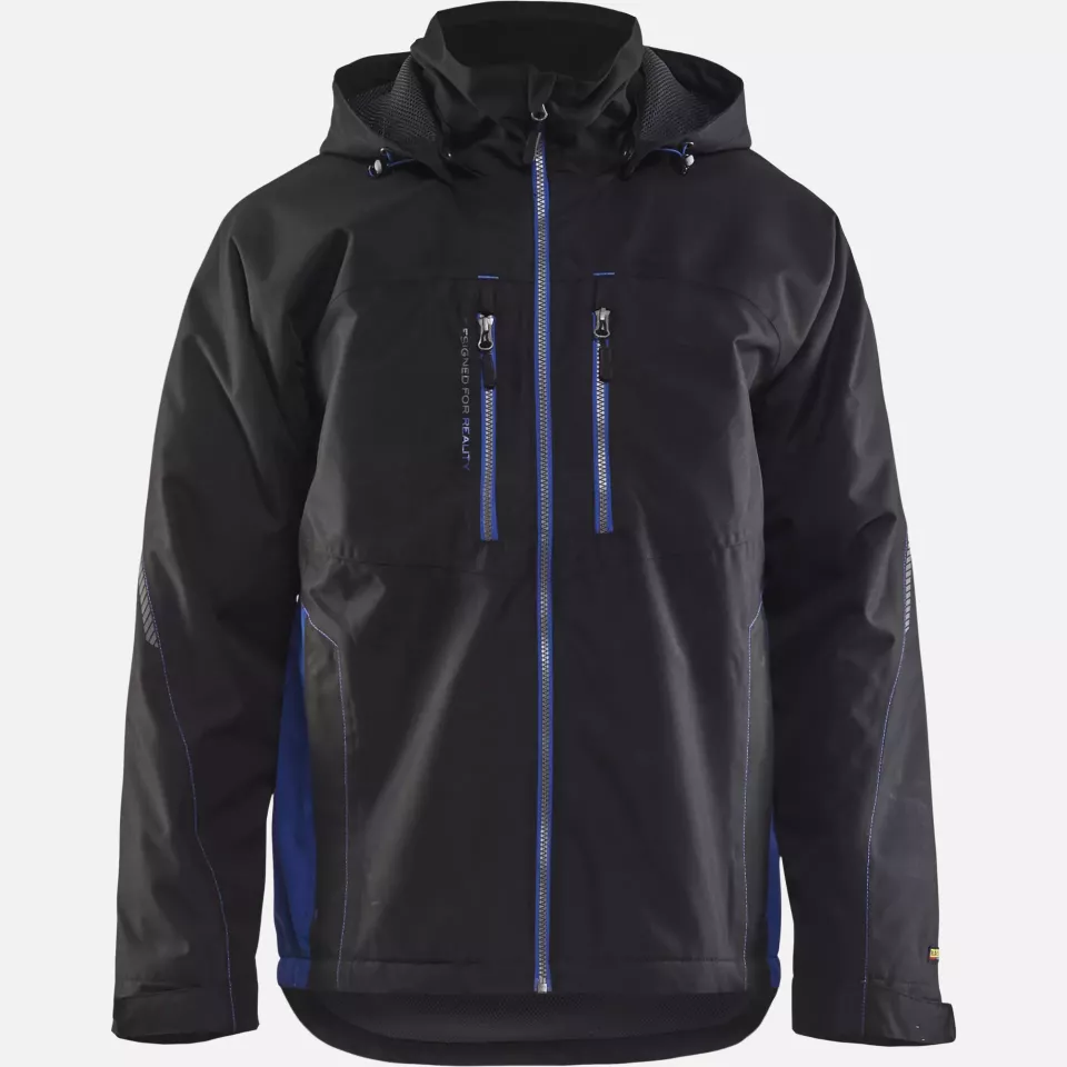 Blaklader 489019779985, Lined Lightweight Winter Jacket, Black/Cornflower Blue, image 1, gallery thumbnail