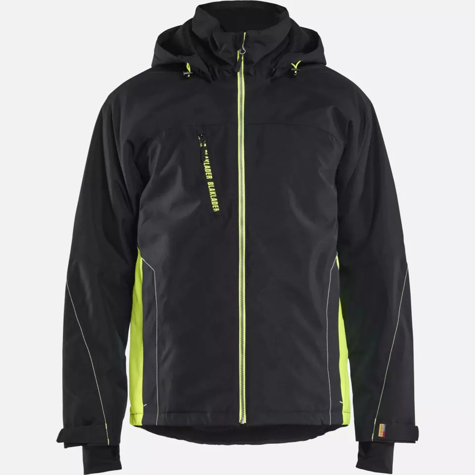 Blaklader 489019779933, Lined Lightweight Winter Jacket, Black/Yellow, image 1, gallery thumbnail