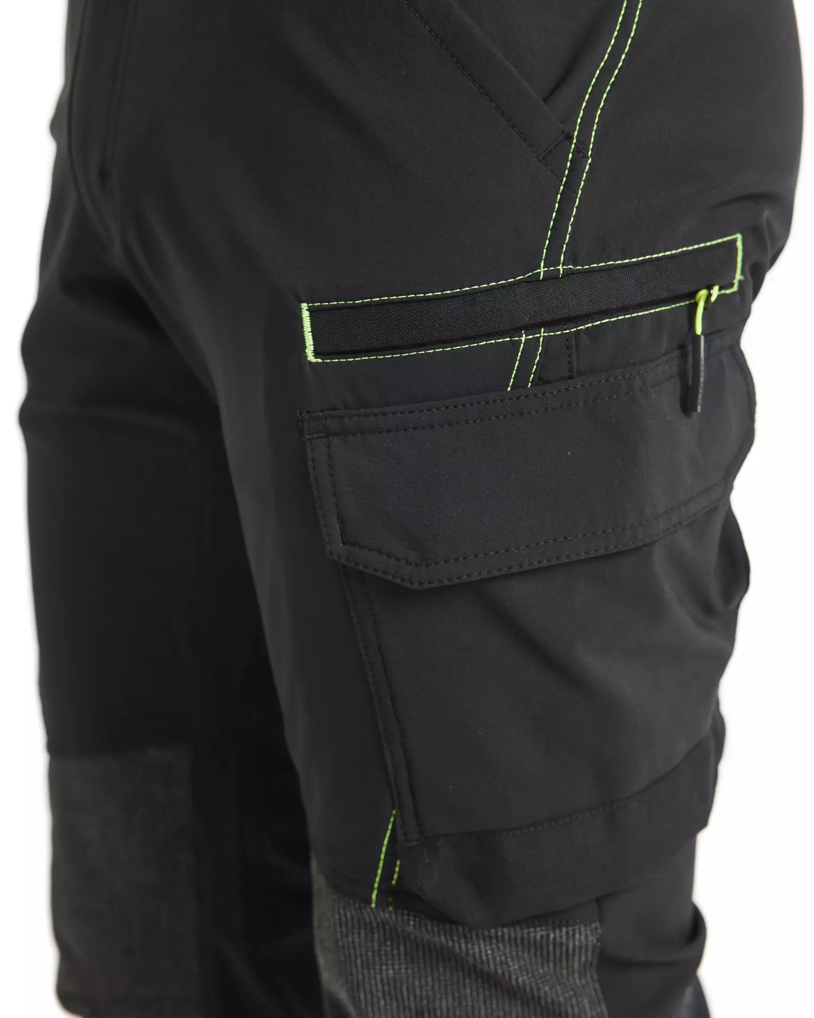 Blaklader 142216459933, 4-Way Service Stretch Work Trousers, Black/Yellow, image 6