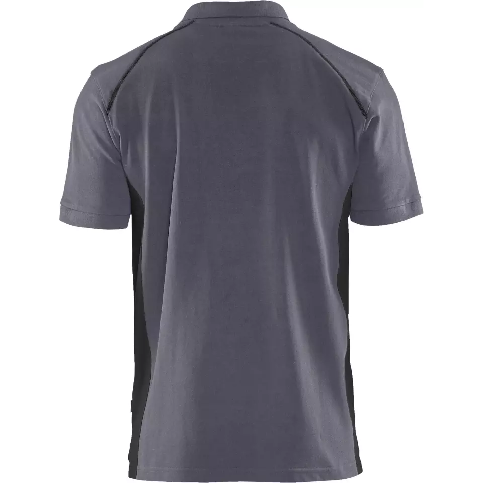 Blaklader 332410509699, Polo Shirt, Medium Grey/Black, image 4, gallery thumbnail