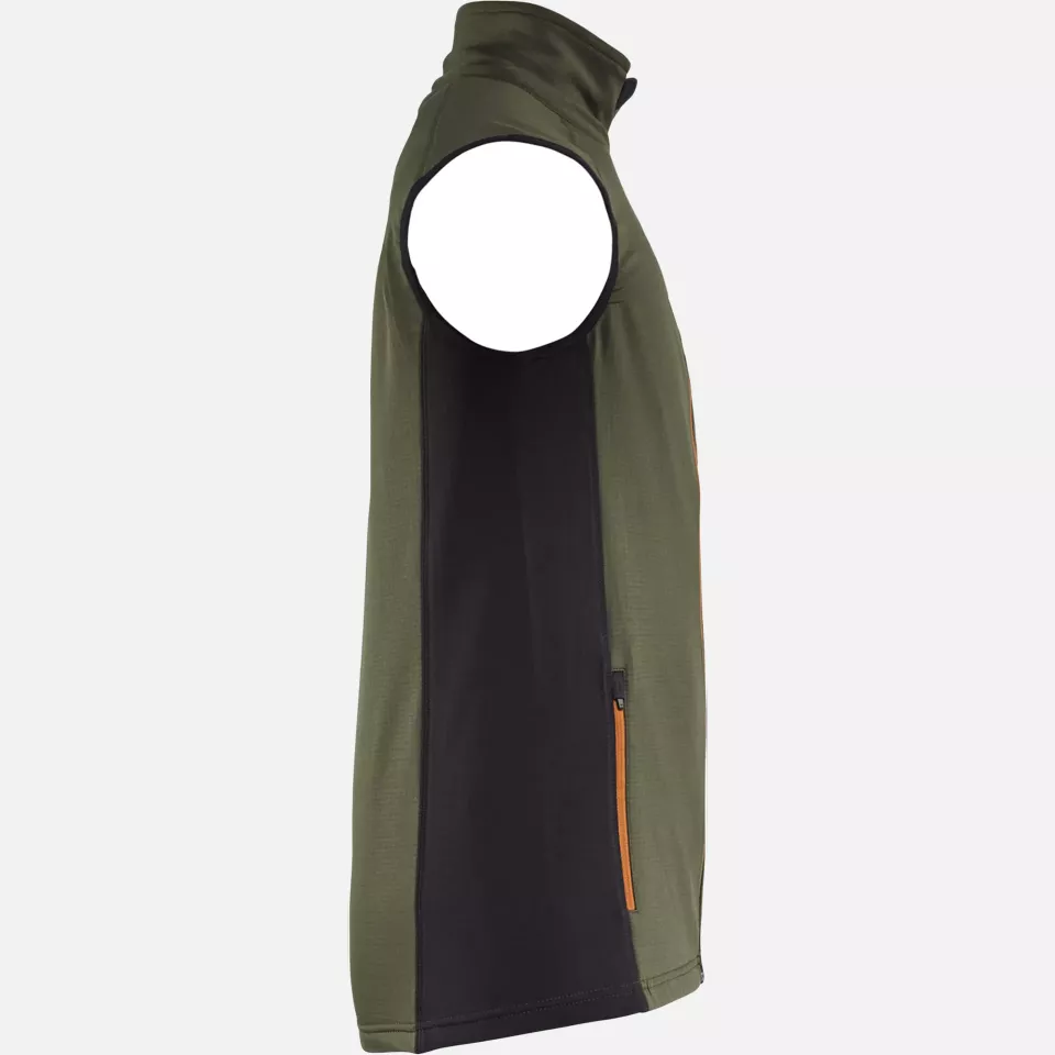 Blaklader 473625394240, STRIKER Fleece Vest, Forest Green/Rust, image 2, gallery thumbnail