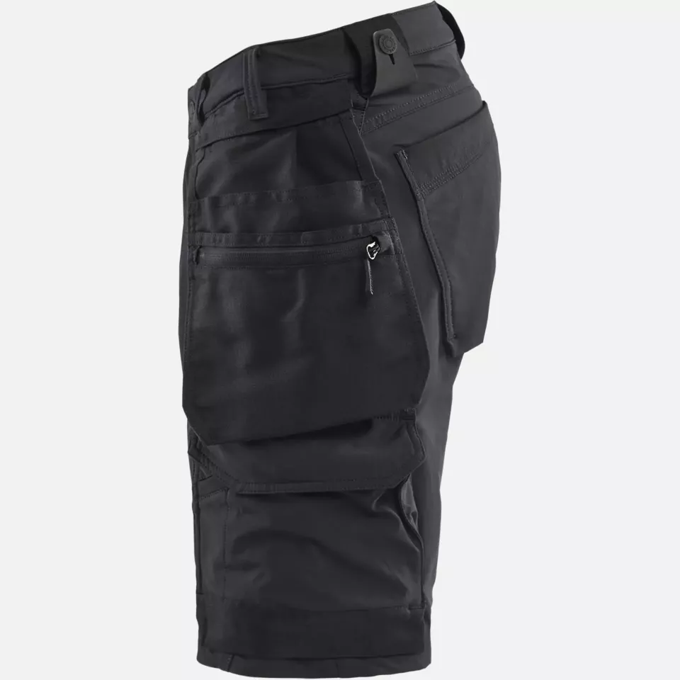 Blaklader 170216459900, 4-Way Stretch Craftsman Shorts, Black, image 3, gallery thumbnail
