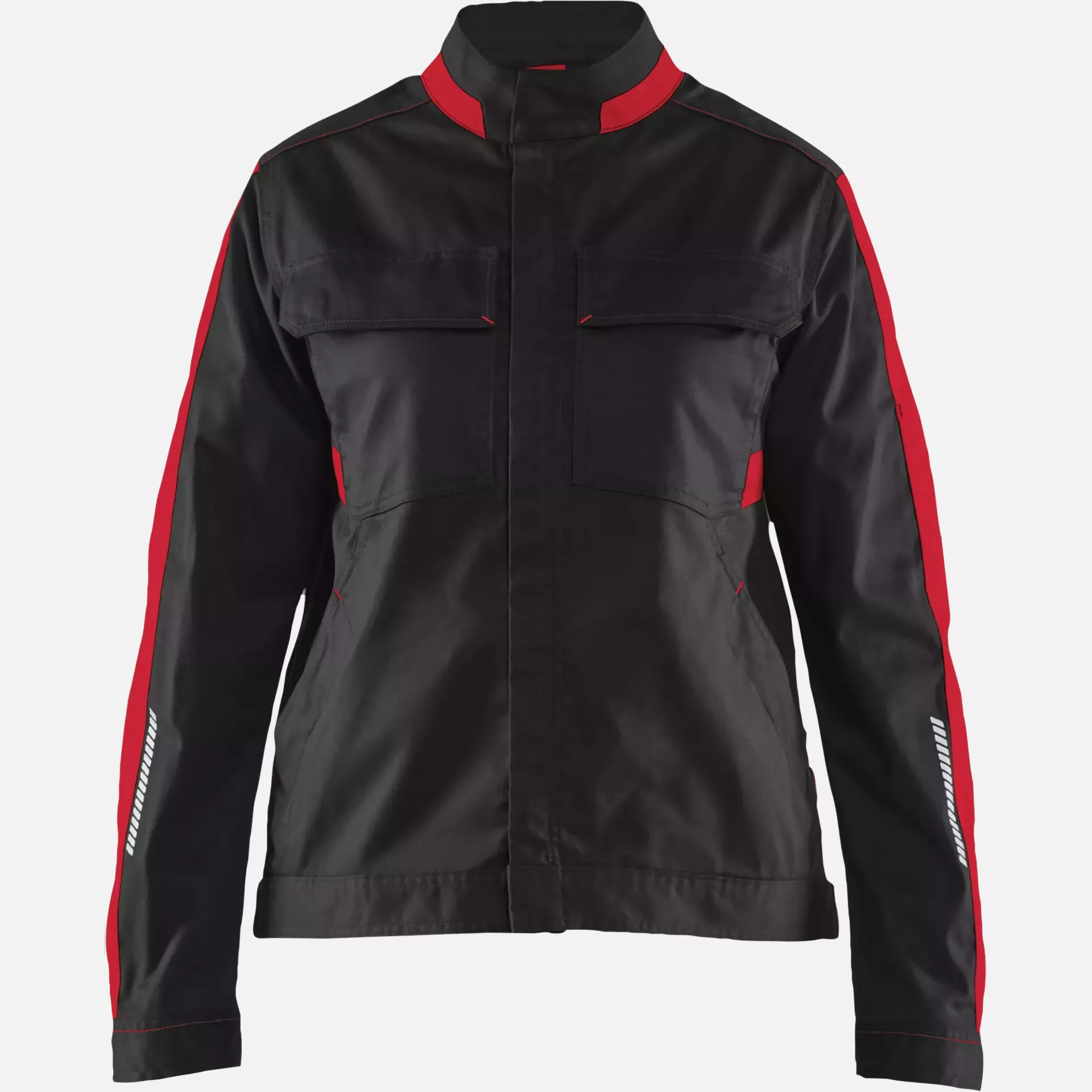 Blaklader 444318329956, Ladies Stretch Industry Jacket, Black/Red, image 1