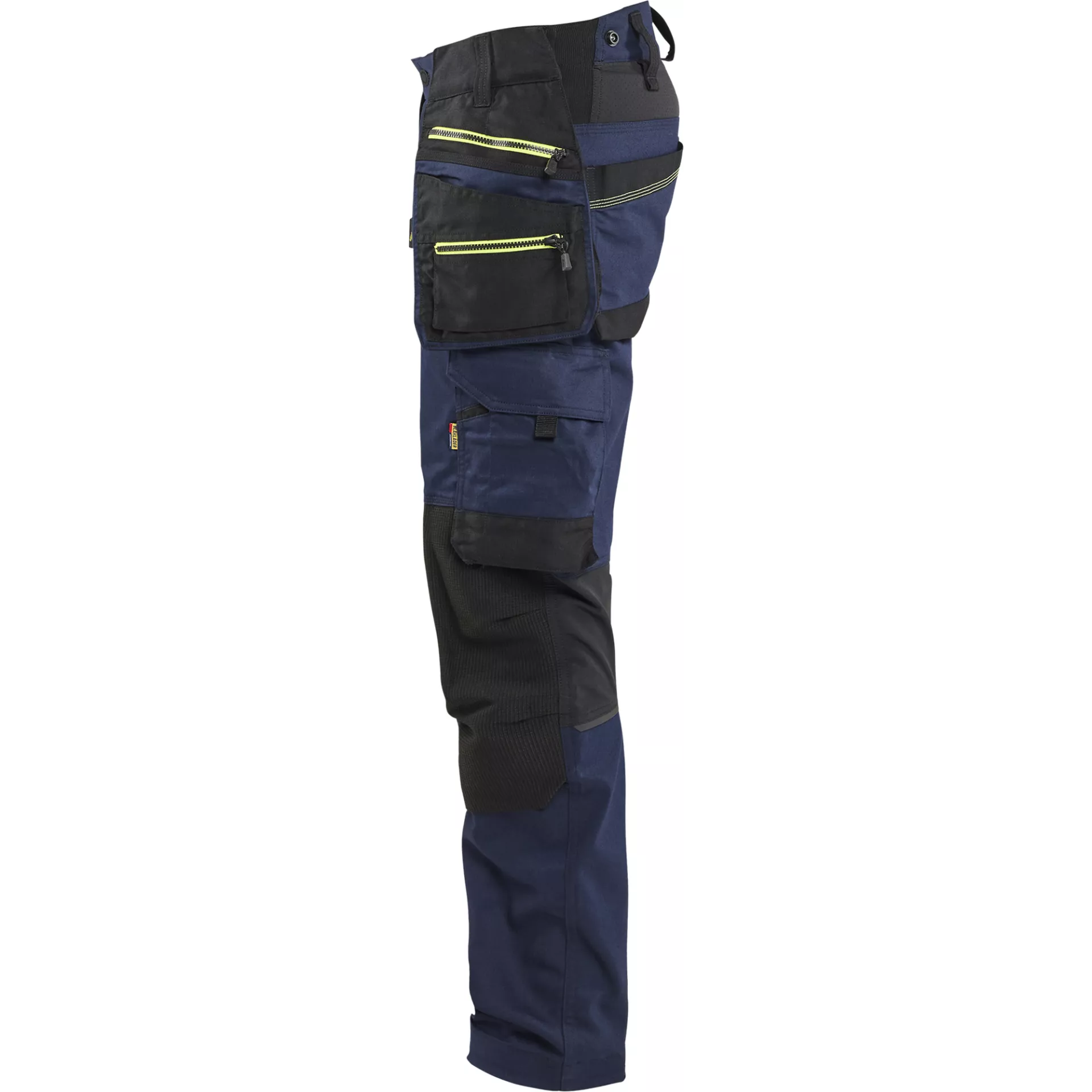 Blaklader 197011498633, STRIKER Craftsman Work Trousers with Stretch, Dark Navy/High Vis Yellow, image 3