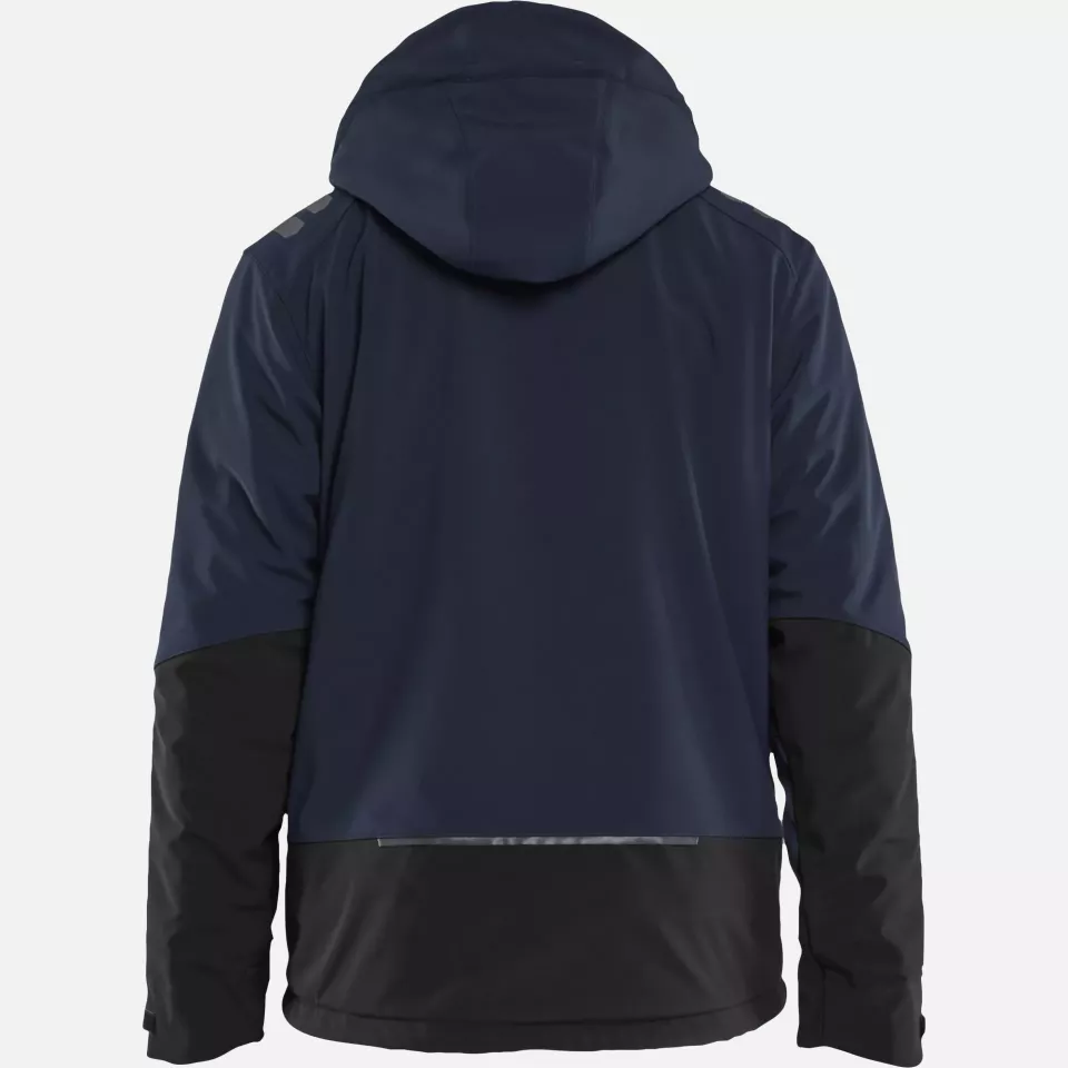 Blaklader 475025138633, Softshell Winter Jacket Lightly Lined, Dark Navy/High Vis Yellow, image 4, gallery thumbnail
