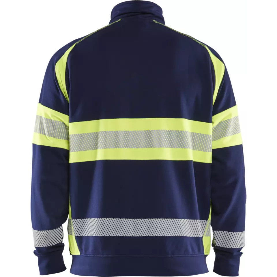 Blaklader 355111588933, High Vis Sweatjacke, Marineblau/ Gelb, image 4, gallery thumbnail