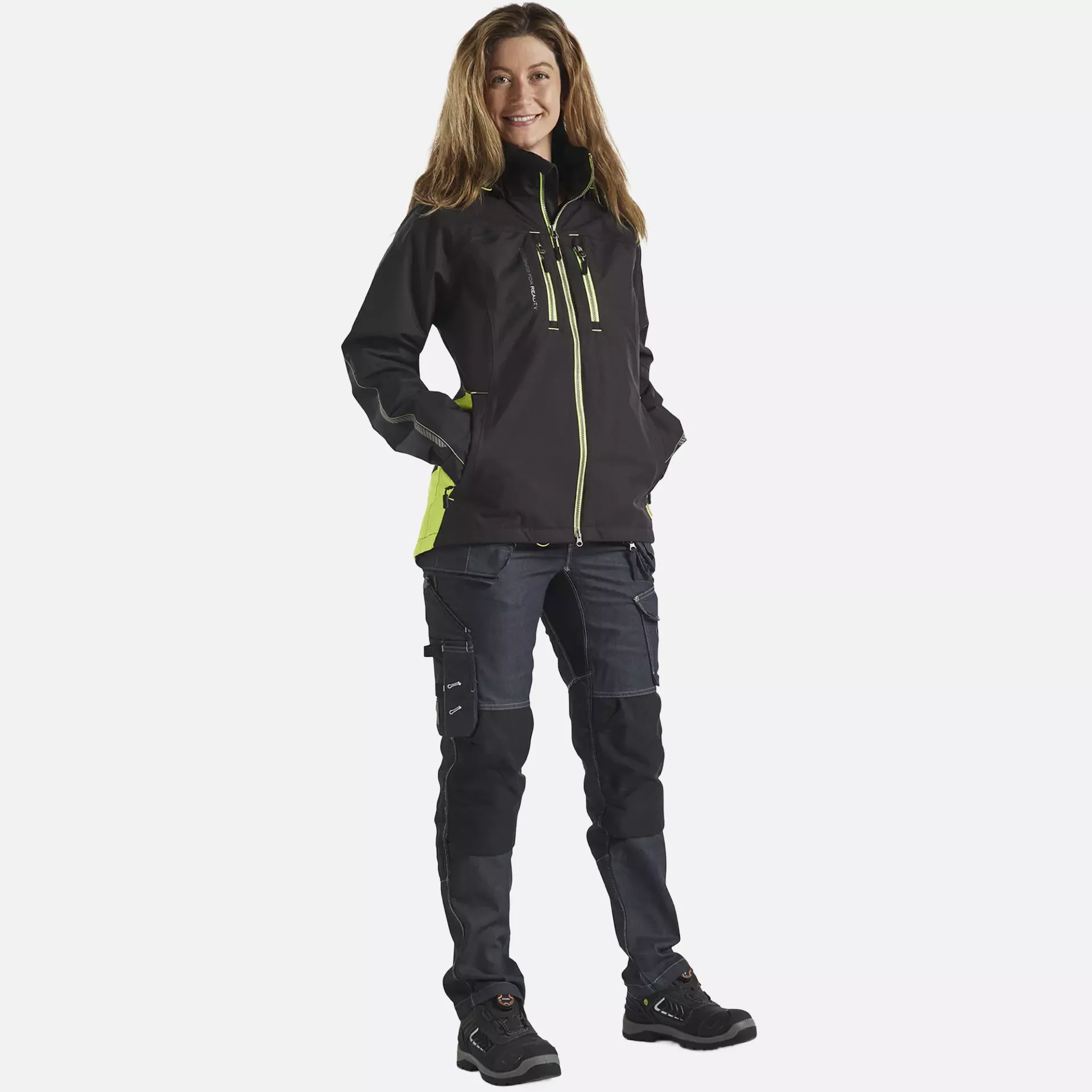 Blaklader 497219779933, Women's Lined Lightweight Winter Jacket, Black/Yellow, image 5