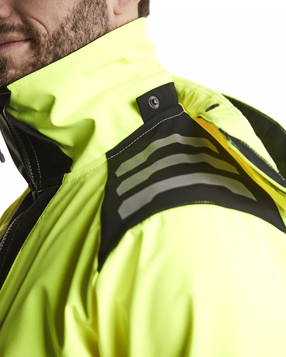 Blaklader 449125133399, High Vis Softshell Jacket, Yellow/Black, image 9, gallery thumbnail