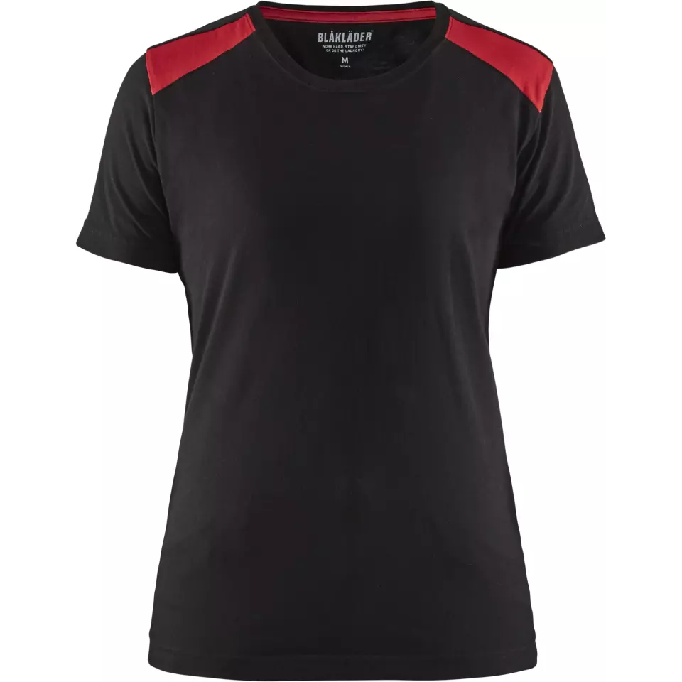 Blaklader 347910429956, Women's T-Shirt, Black/Red